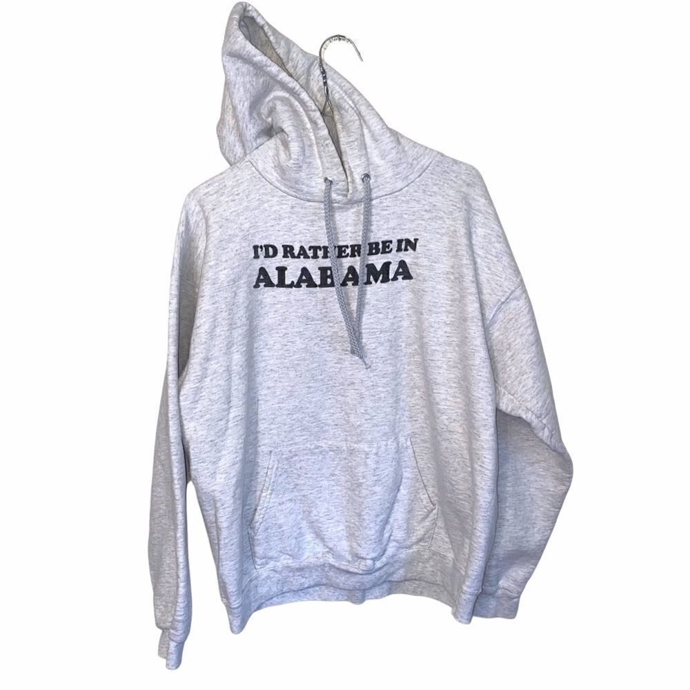 I’d Rather Be In Alabama Grey Hoodie - Picture 1 of 4